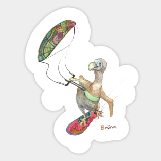 Dodo goes Kitesurfing Sticker